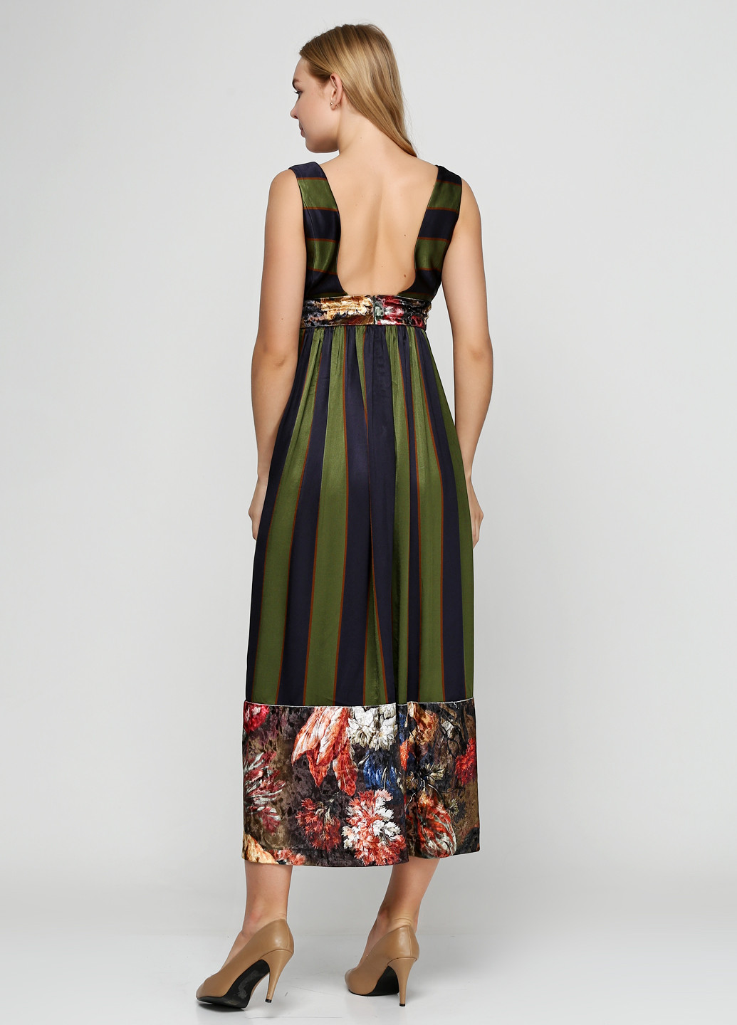 Комбинированное кэжуал платье Grazia Pi с абстрактным узором