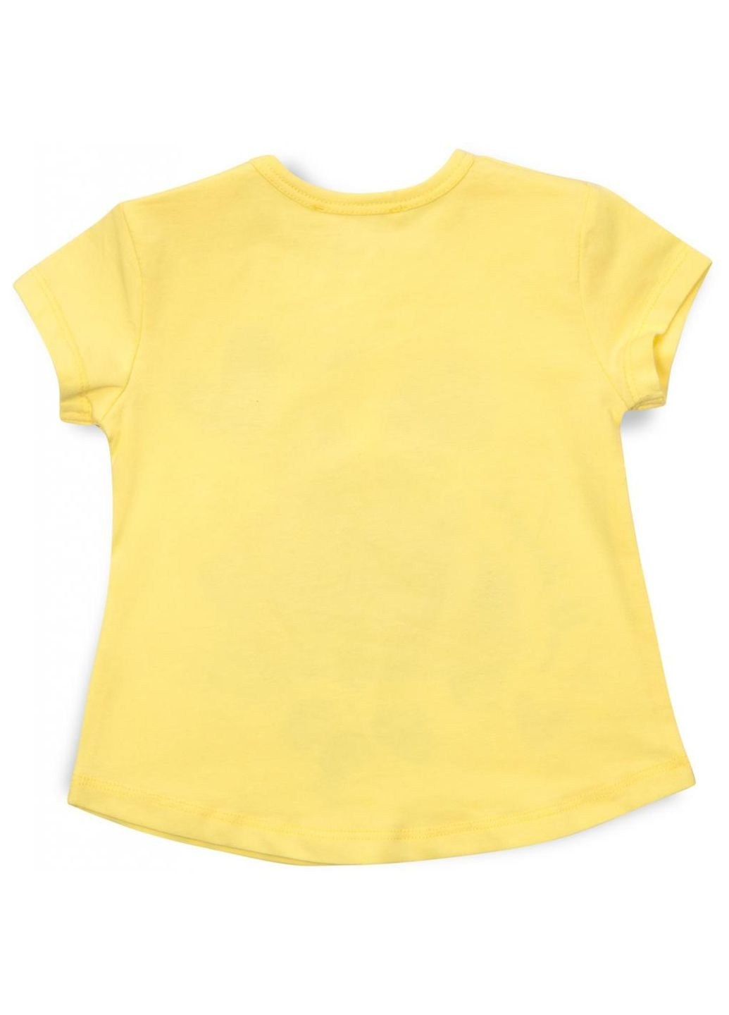 Желтая летняя футболка детская "best friends" (14114-104g-yellow) Breeze
