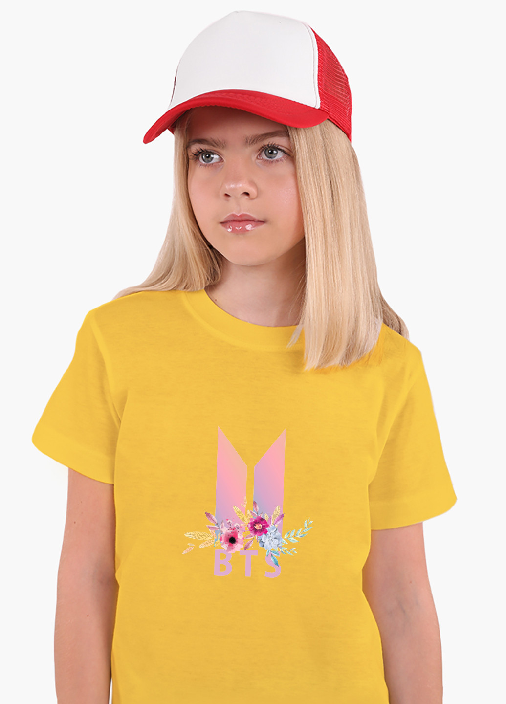 Желтая демисезонная футболка детская бтс (bts)(9224-1081) MobiPrint