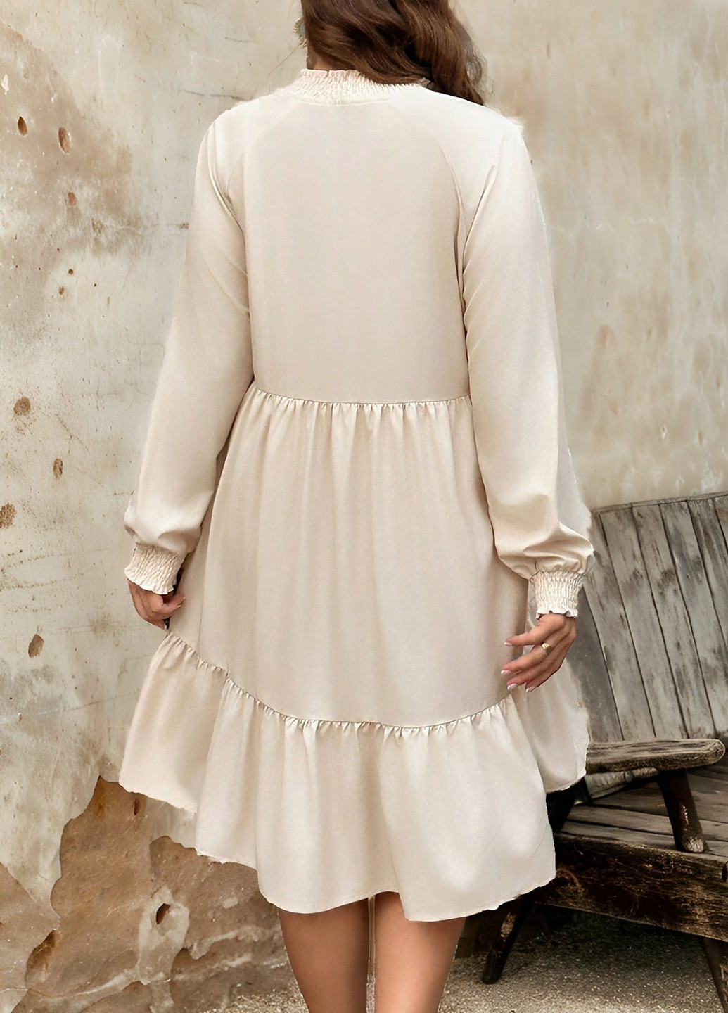 Молочна кежуал сукня а-силует SHEIN однотонна