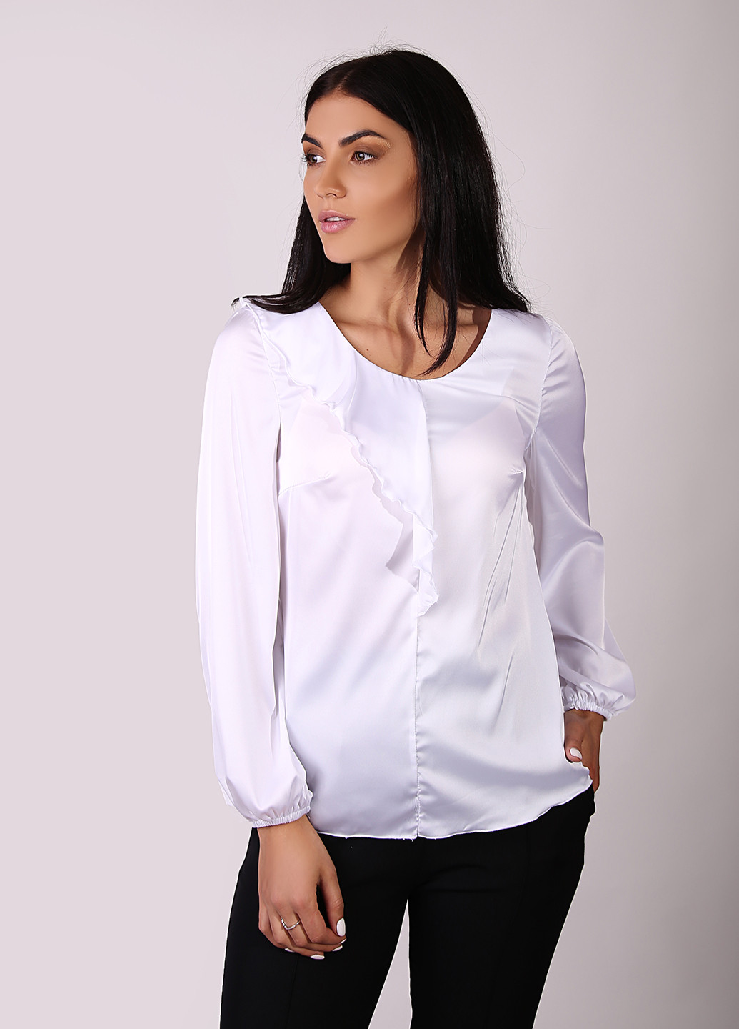 Белая демисезонная блуза Evastyle