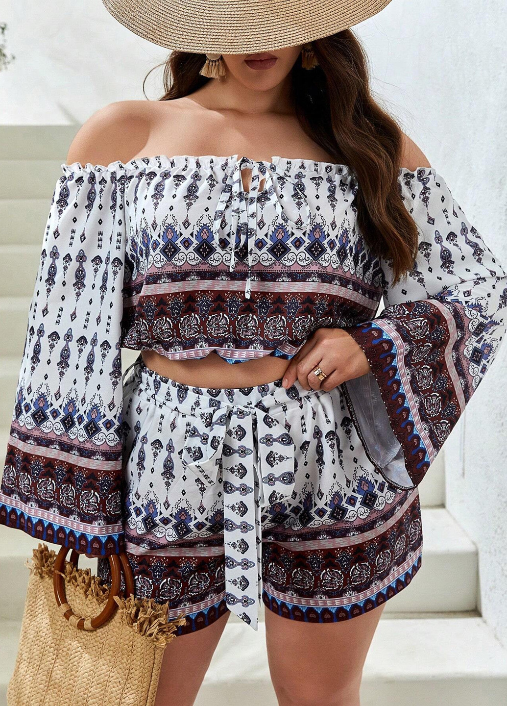 Костюм (кроп-топ, шорти) SHEIN (301587327)