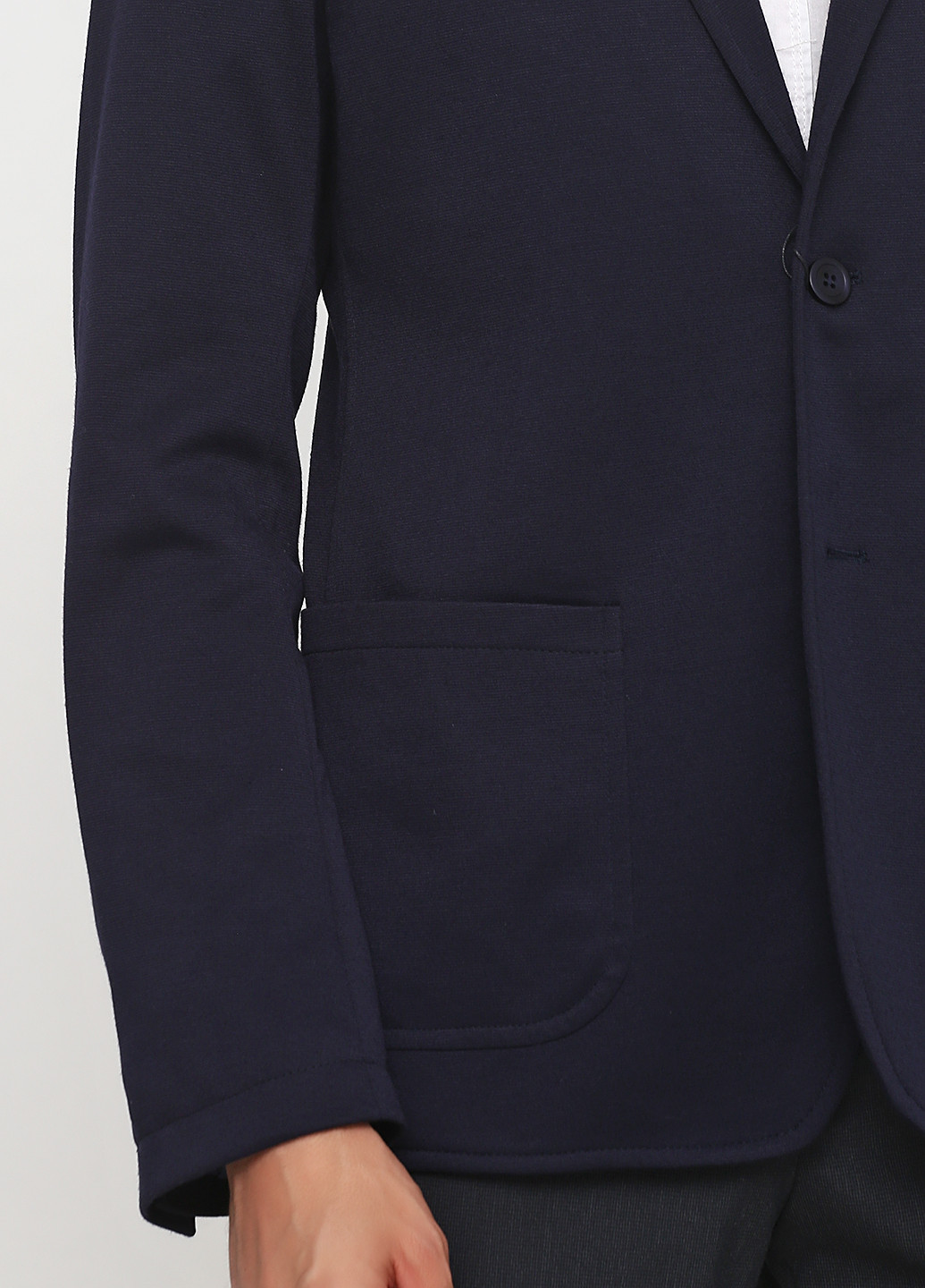 Піджак Astoni з довгим рукавом однотонний темно-синій кежуал