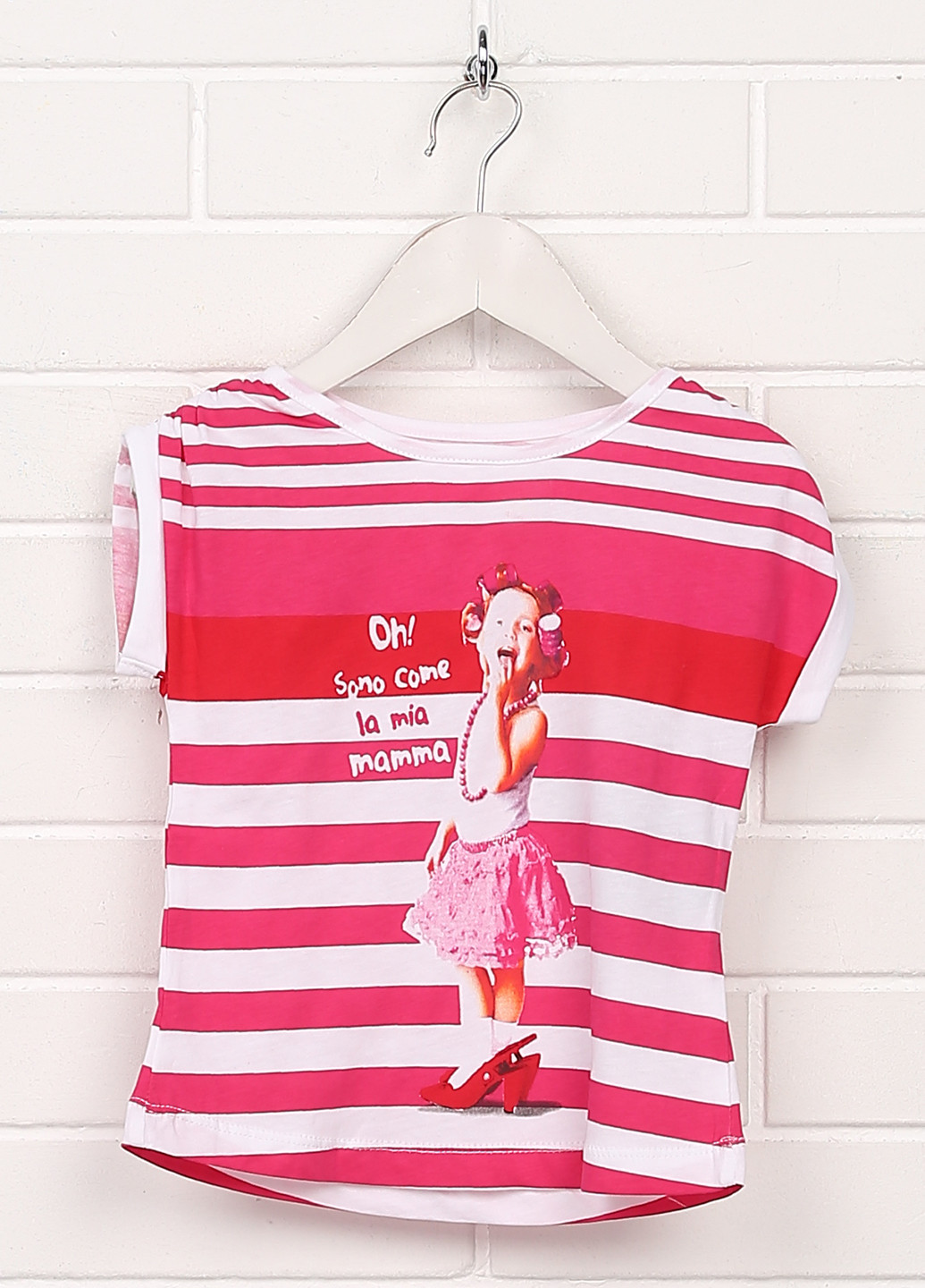 Розовая летняя футболка Mayoral