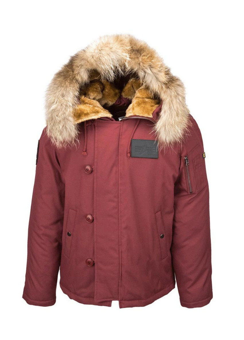 Темно-красная зимняя пуховик Alpha Industries