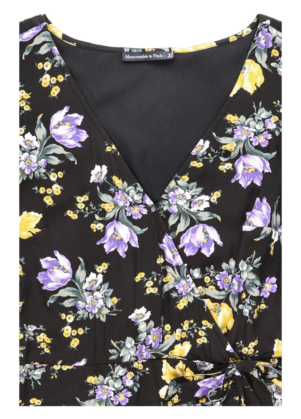 Чорна кежуал сукня на запах Abercrombie & Fitch з квітковим принтом