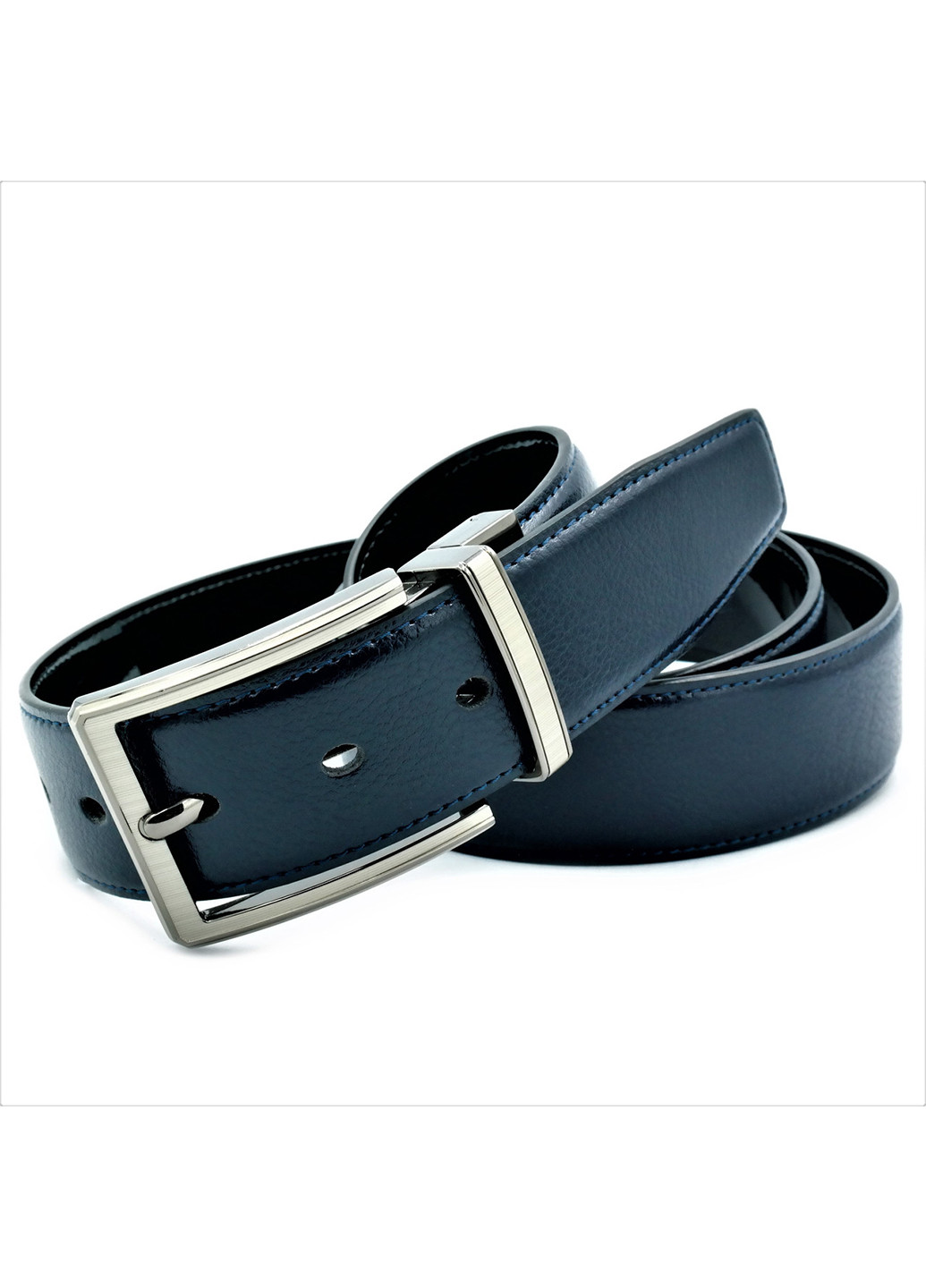 Мужской двухсторонний кожаный ремень 110-125х4 см Weatro (252413604)