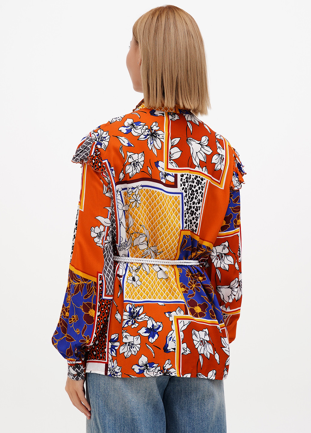 Терракотовая блуза Sassofono