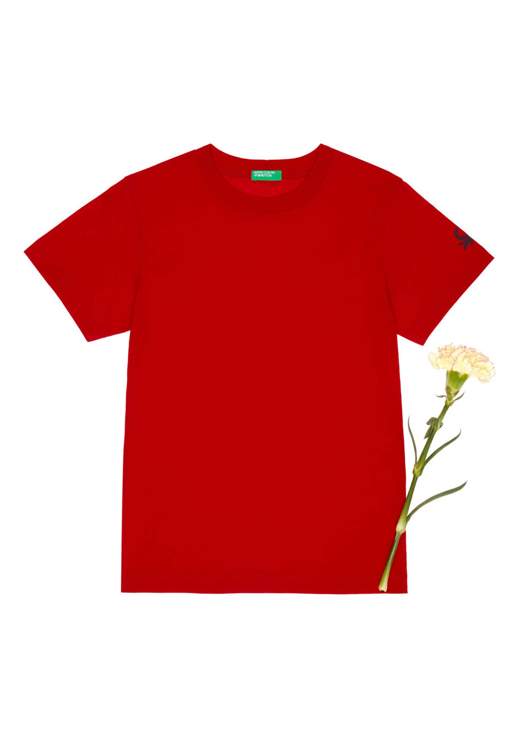 Темно-червона літня футболка United Colors of Benetton