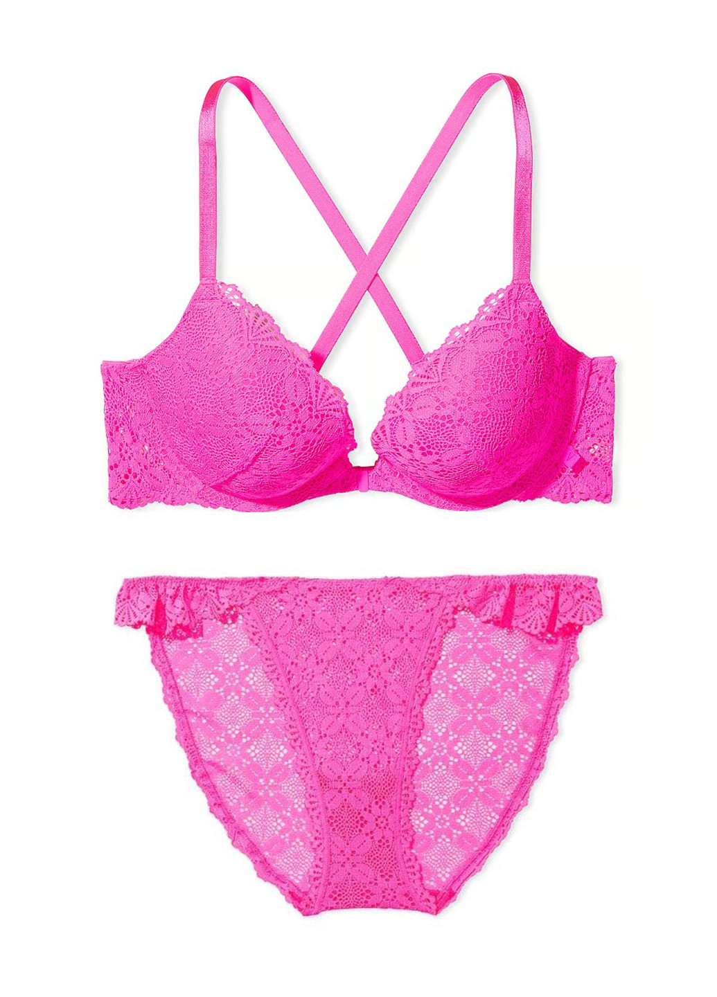 Рожевий демісезонний комплект (бюстгальтер, трусики) Victoria's Secret