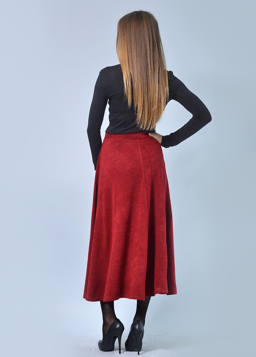 Терракотовая кэжуал юбка Lila Kass а-силуэта (трапеция)