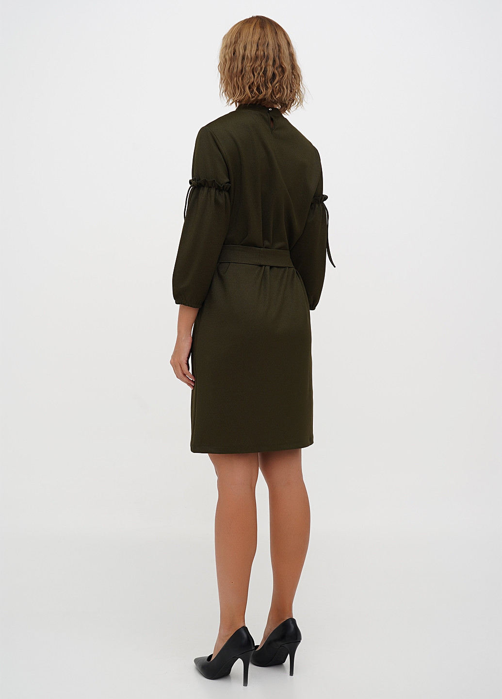 Оливкова (хакі) кежуал сукня Sassofono однотонна