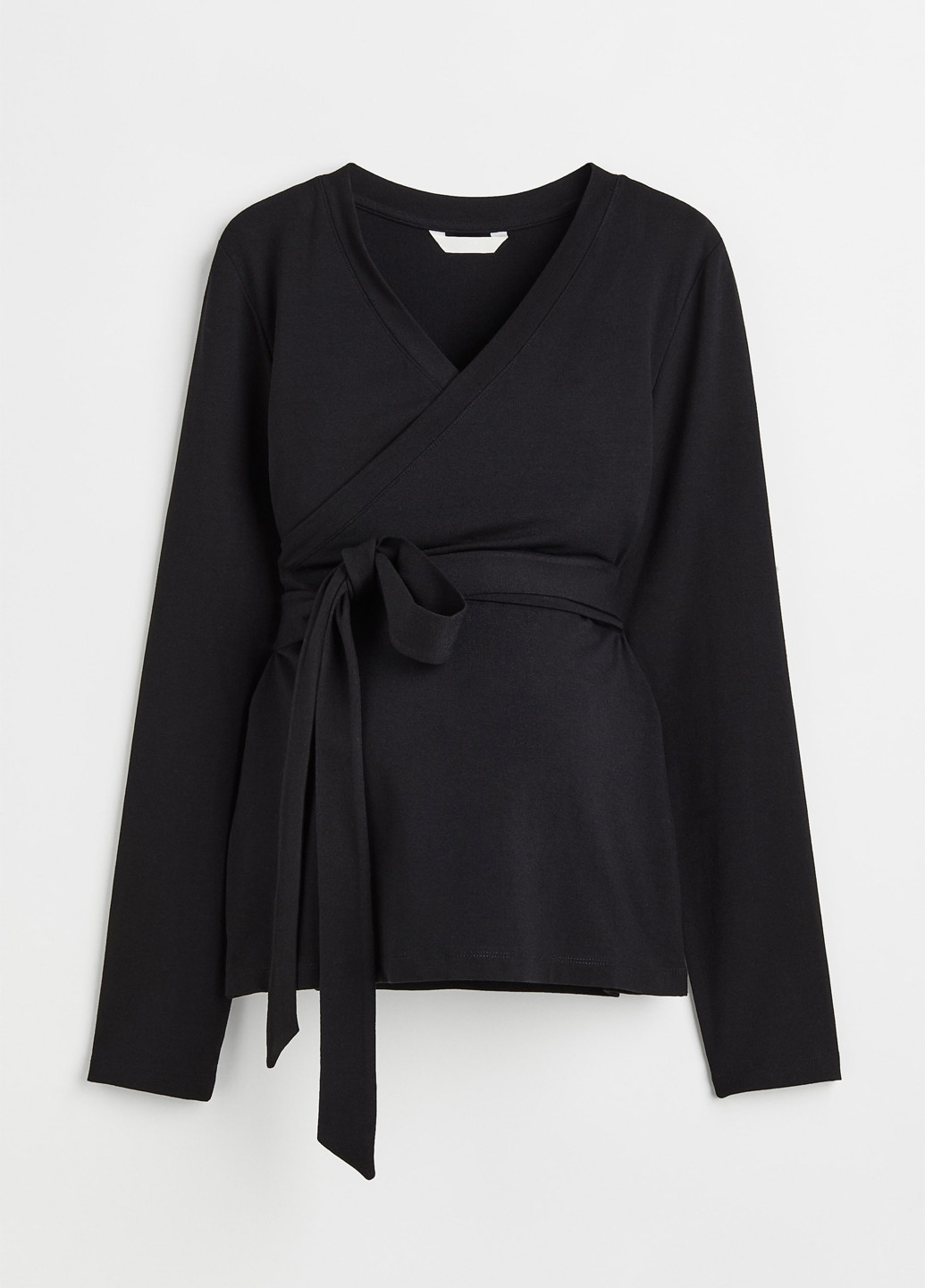 Чорна блуза для вагітних на запах H&M