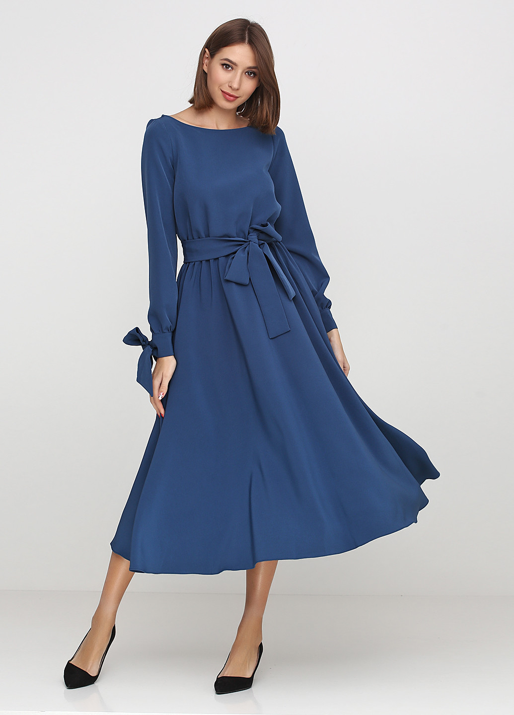 Темно-синее кэжуал платье Nadi Renardi однотонное