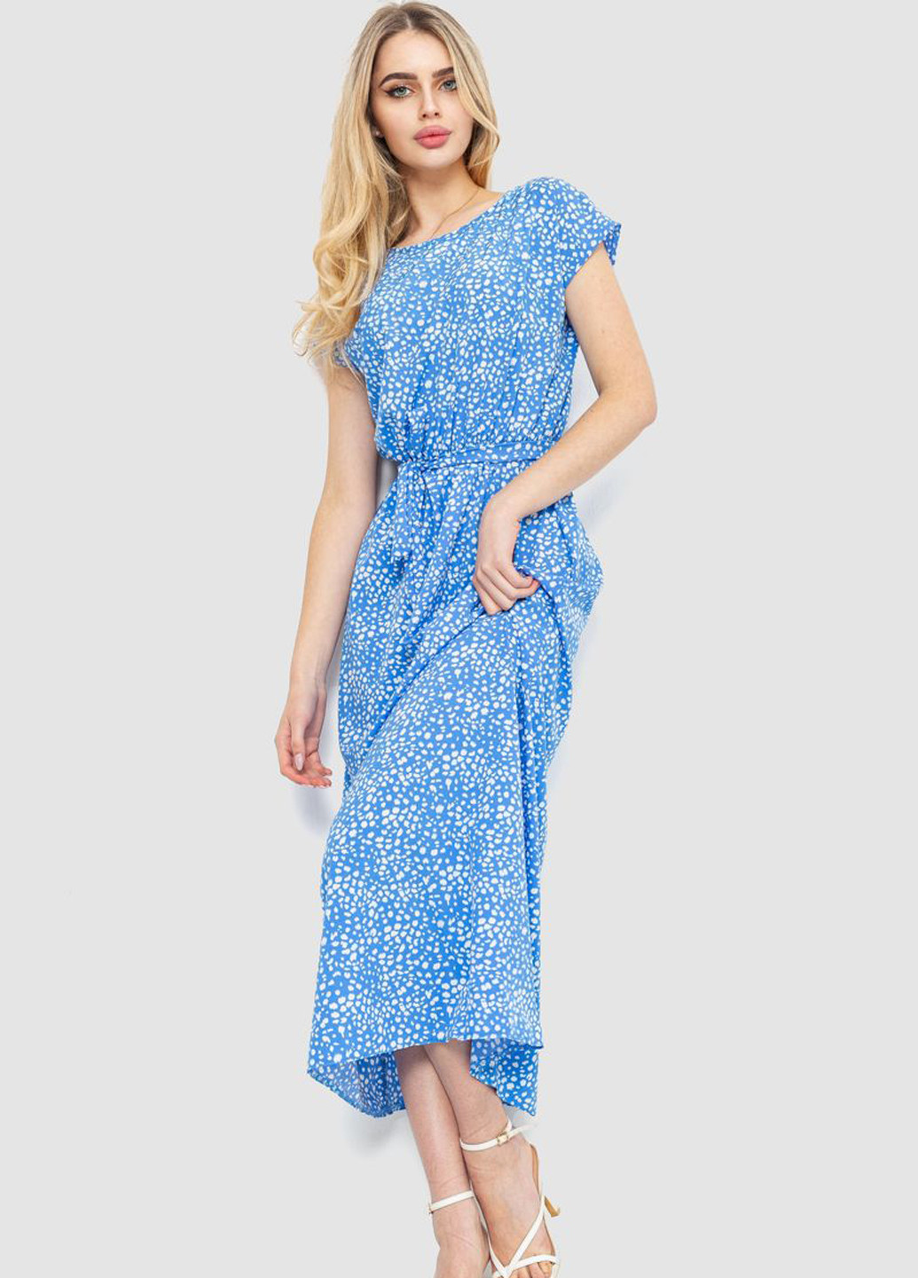 Голубое кэжуал платье Ager с абстрактным узором