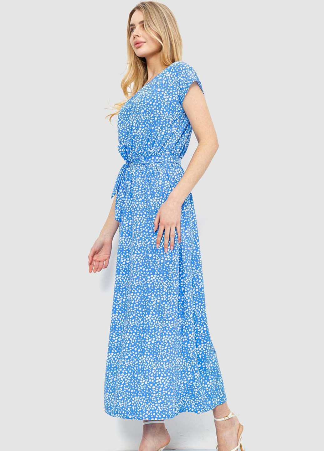 Голубое кэжуал платье Ager с абстрактным узором