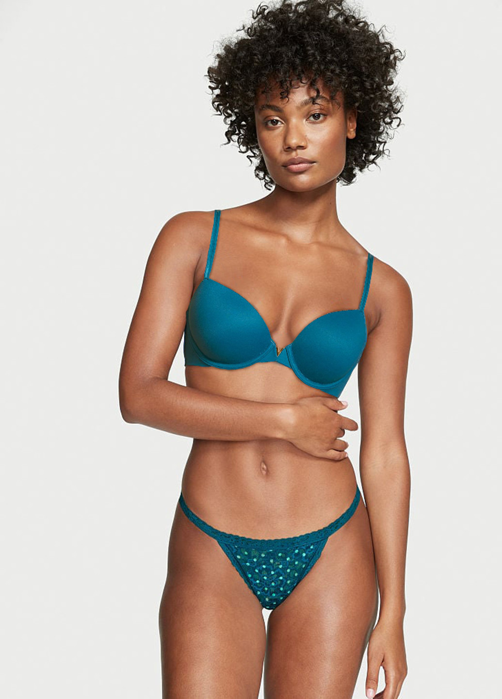 Синий демисезонный комплект (бюстгальтер, трусики) Victoria's Secret