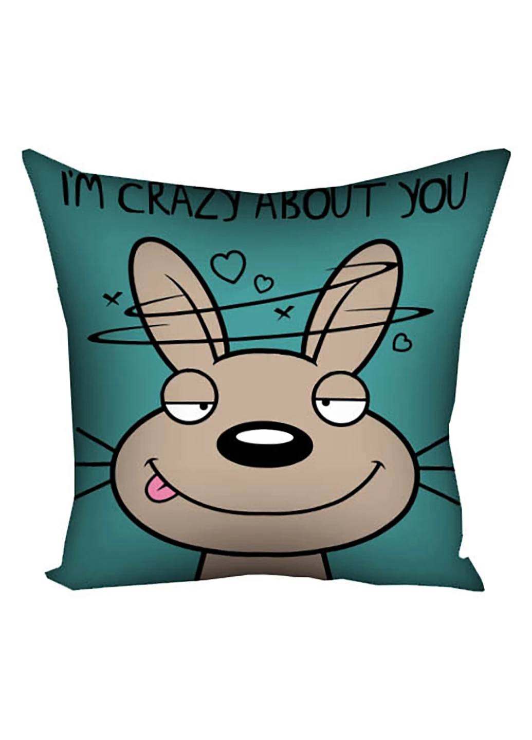 Подушка з принтом 40х40 см I'm crazy about you Presentville (251392350)