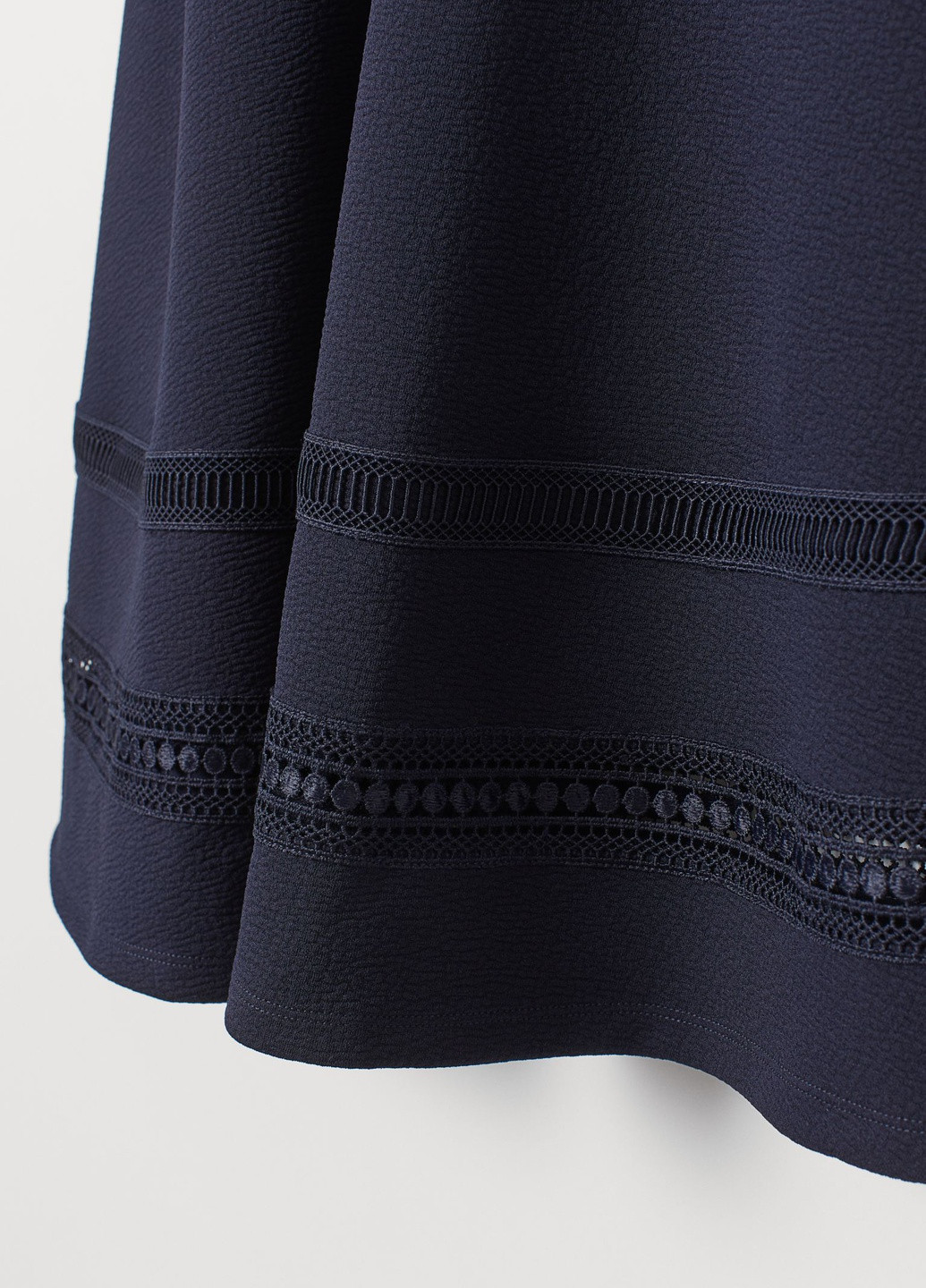 Темно-синя кежуал сукня з мереживом H&M однотонна