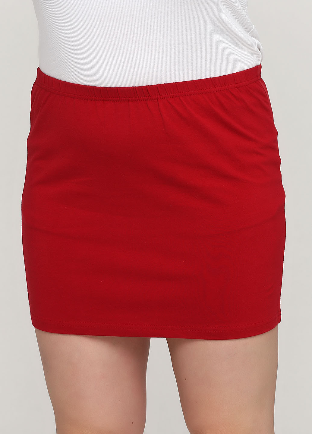 Красная кэжуал однотонная юбка Colours