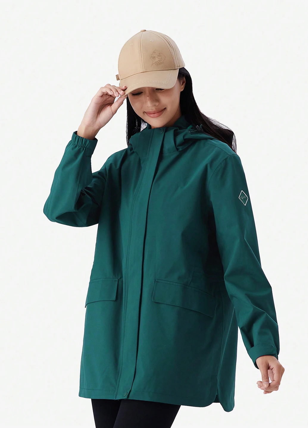 Изумрудная демисезонная куртка SHEIN