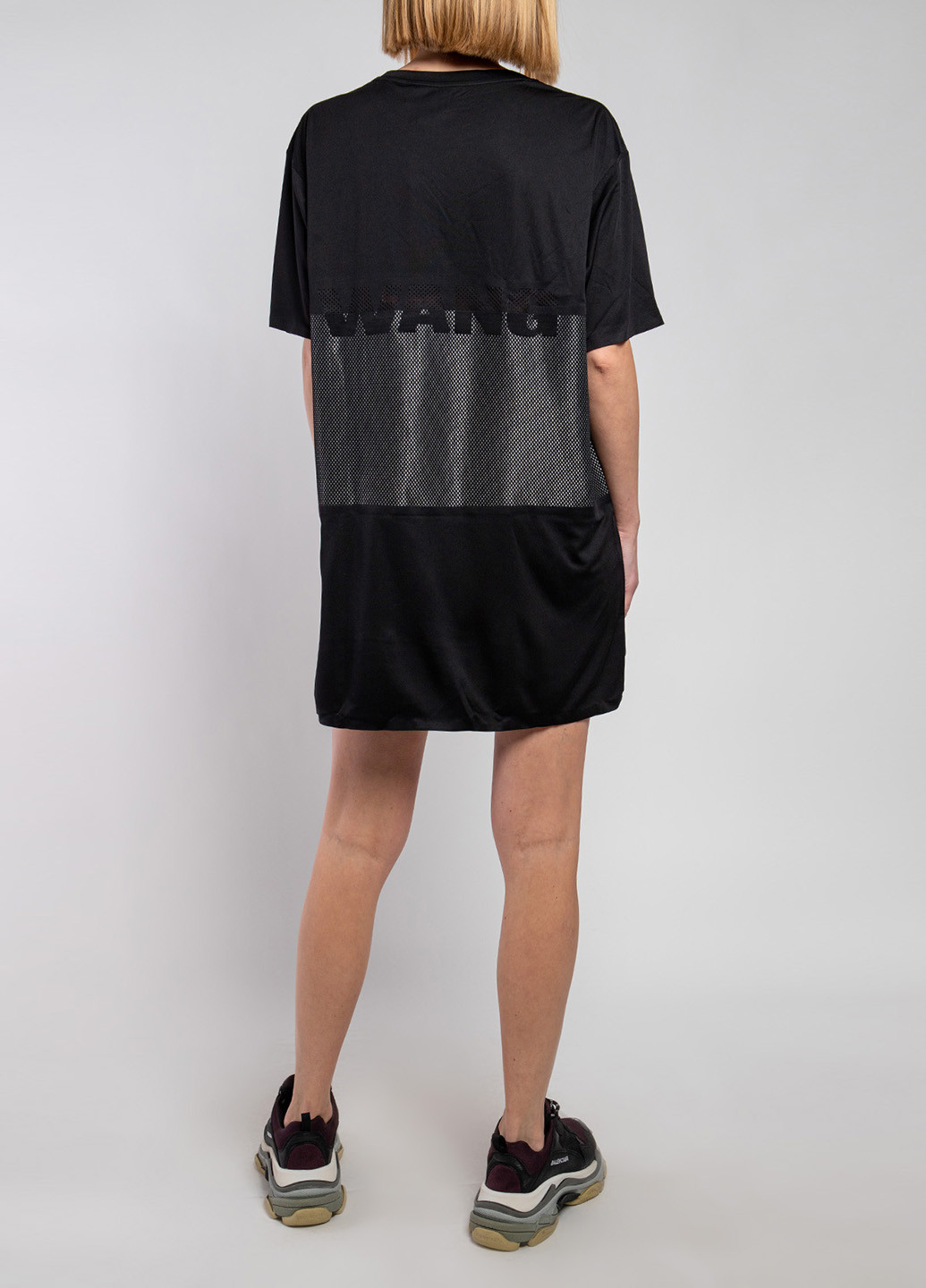 Чорна кежуал сукня сукня-футболка Alexander Wang з написами