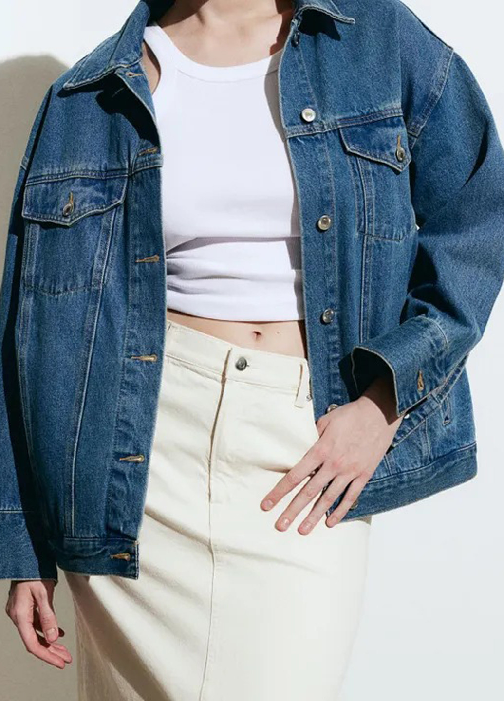 Синя демісезонна куртка H&M