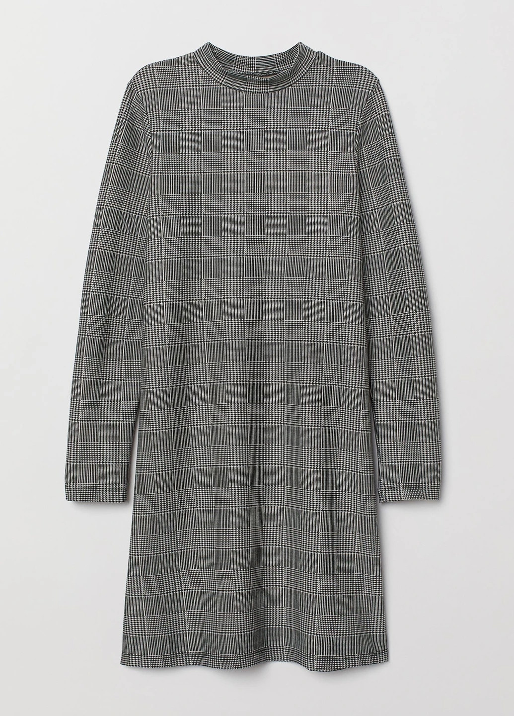 Чорно-білий кежуал сукня а-силует H&M в клітинку