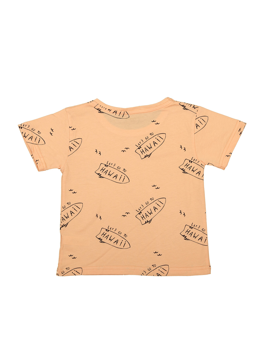 Оранжевая демисезонная футболка для мальчика короткий рукав Фламинго Текстиль