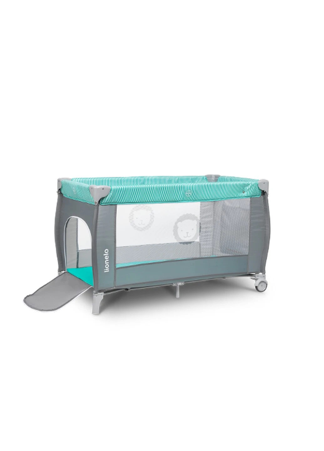 Ліжечко-манеж SVEN PLUS TURQUOISE/GREY, 125x65x77 см Lionelo (228856822)