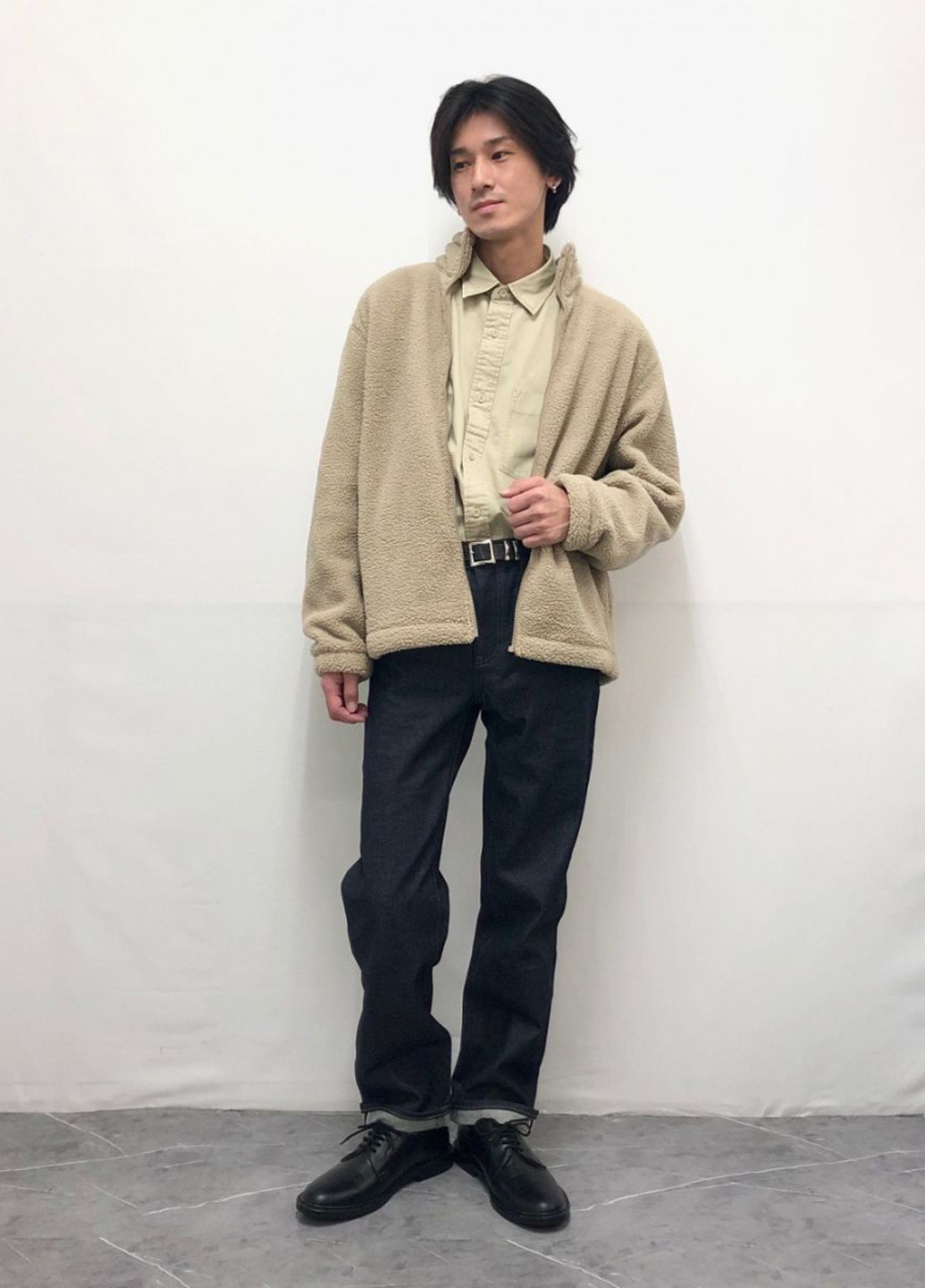 Бежева демісезонна куртка Uniqlo