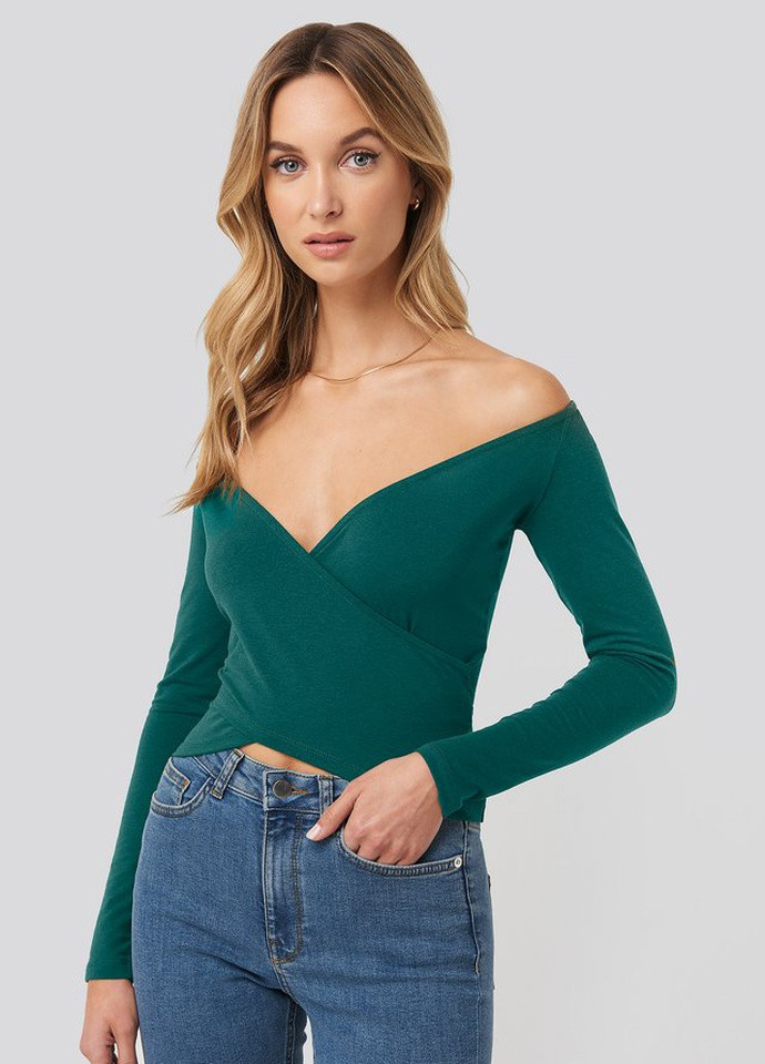 Зелёная блуза NA-KD