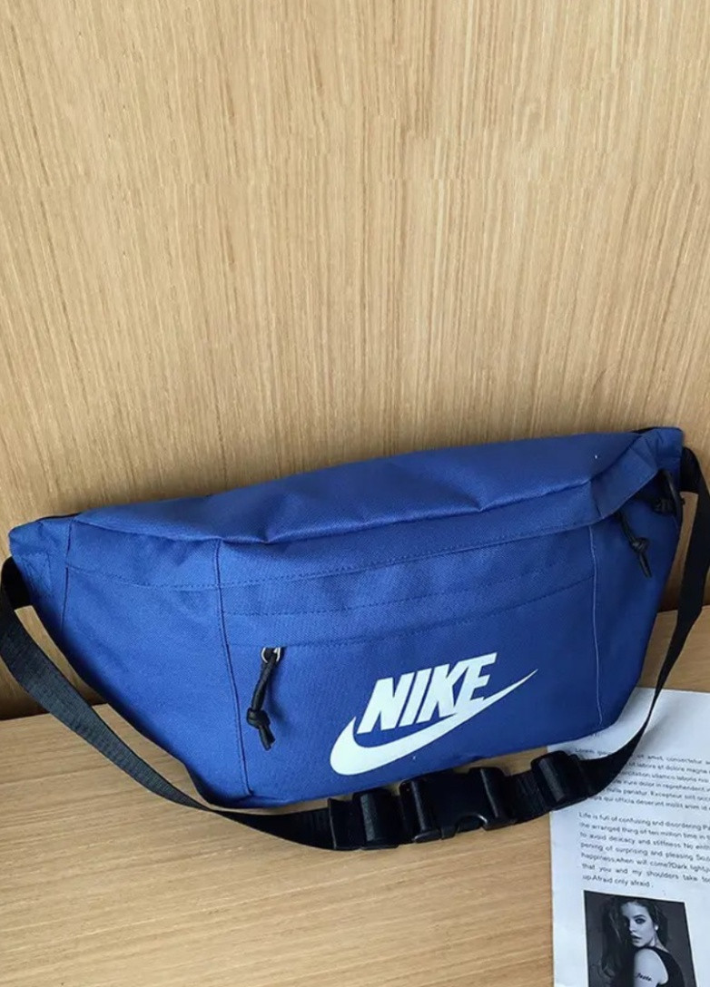 Бананка велика Tech Hip Pack поясна сумка найк синя Nike (253384180)