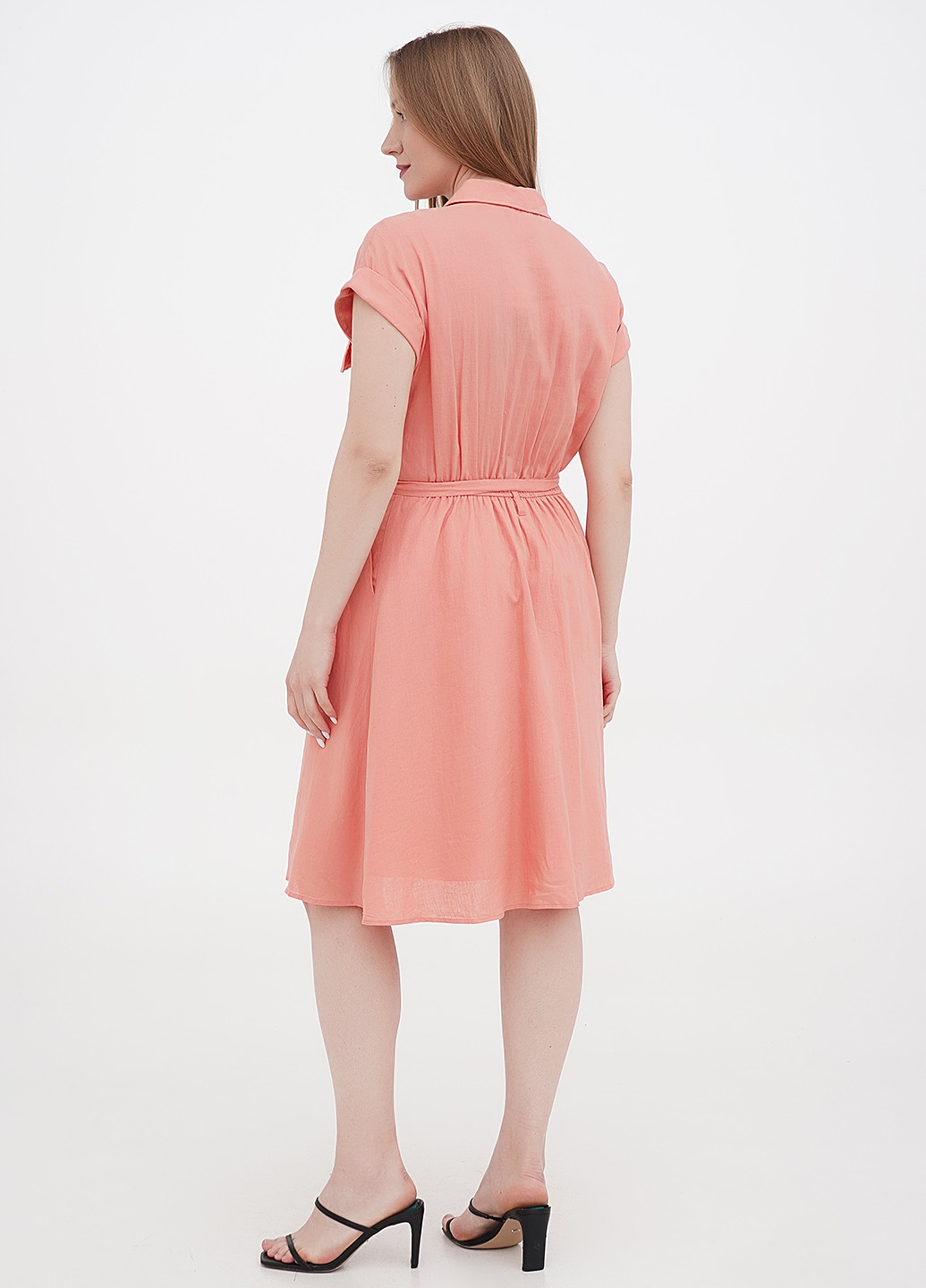 Персикова кежуал сукня сорочка Orsay однотонна