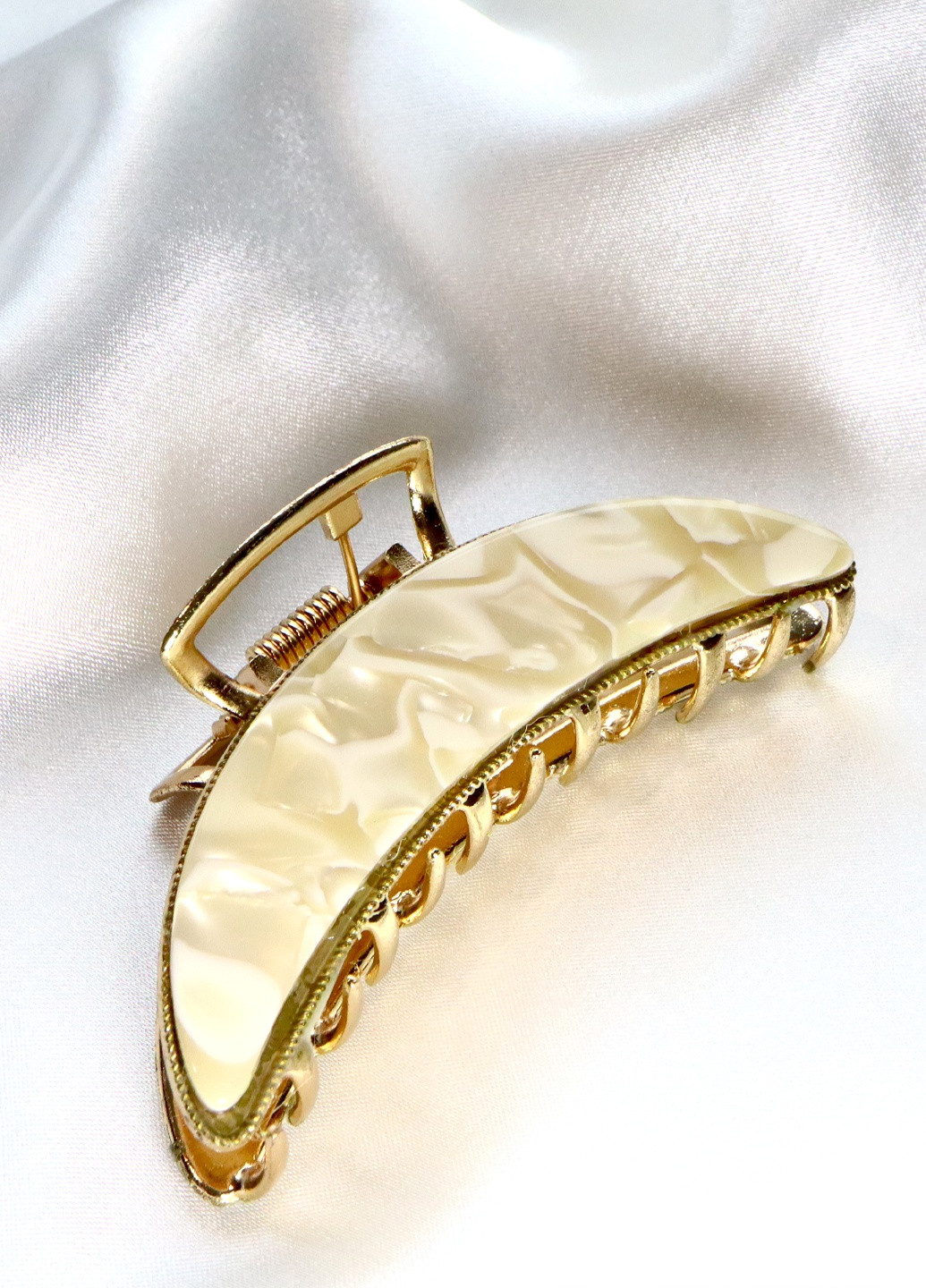 Заколка краб для волосся "Grace moon", золотистий з молочною вставкою Анна Ясеницька (256019601)