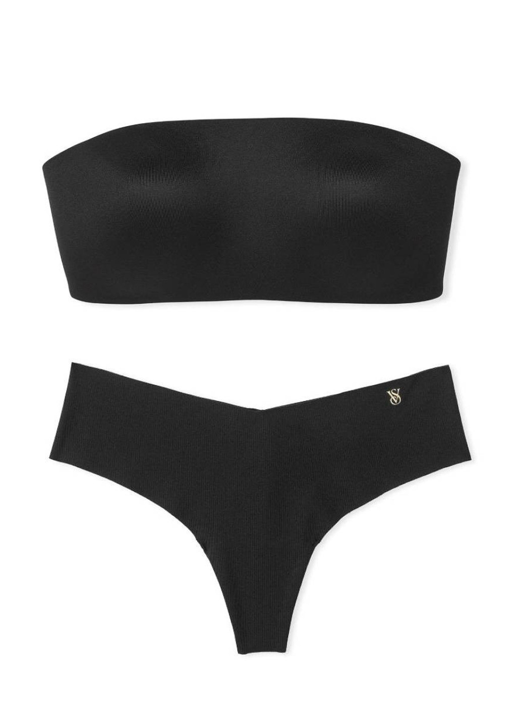 Чорний демісезонний комплект (бюстгальтер, трусики) Victoria's Secret