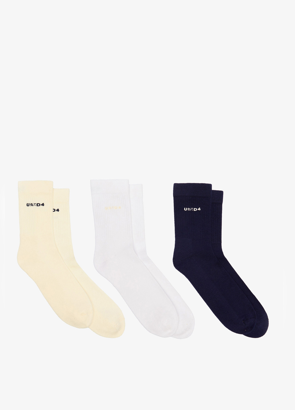 Комбинированные носки (3 пары) UNITED4 надписи (329148654)