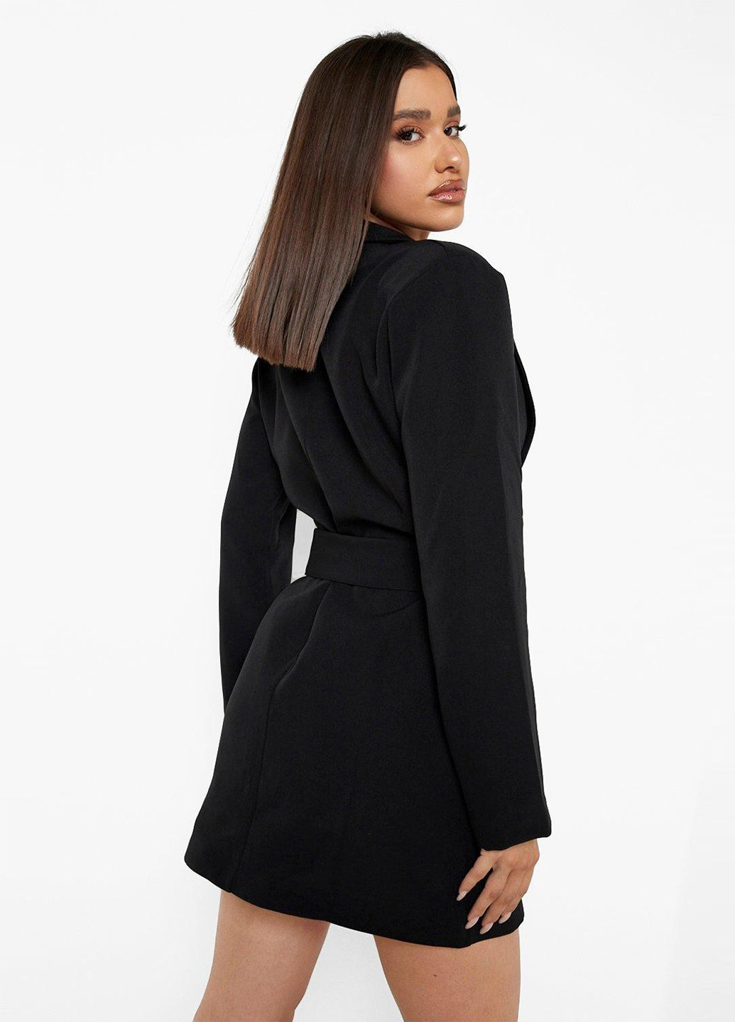 Чорна кежуал сукня сукня-жакет Boohoo однотонна