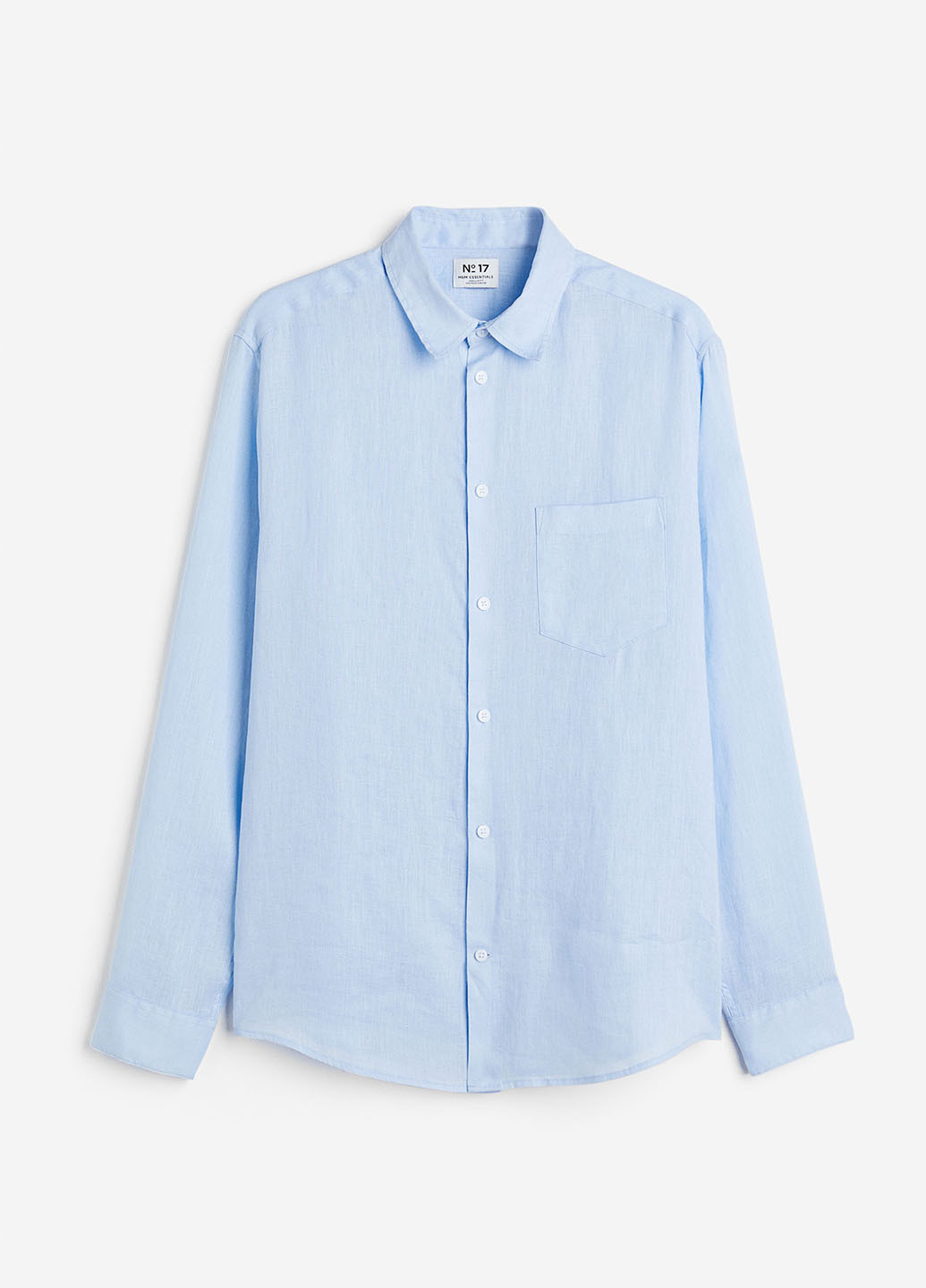 Светло-голубой кэжуал рубашка однотонная H&M