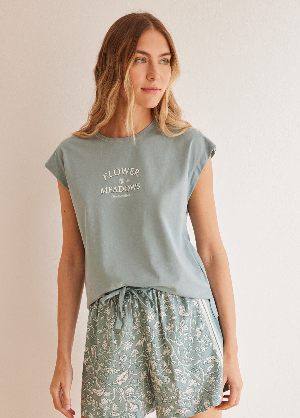 М'ятна всесезон піжама футболка + шорти Women'secret