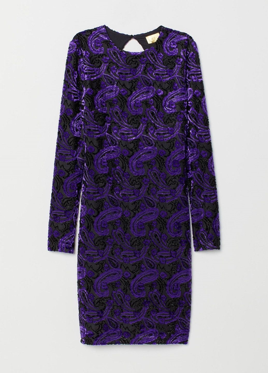 Фіолетова коктейльна облягаюча сукня H&M однотонна
