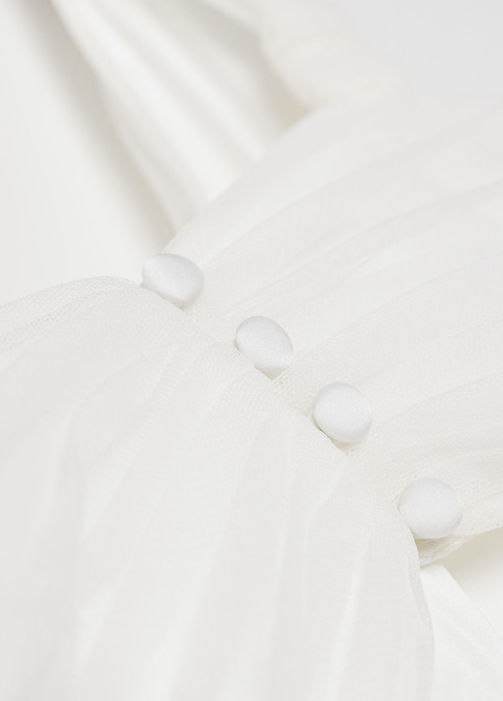 Белое свадебное платье в стиле ампир, клеш H&M однотонное