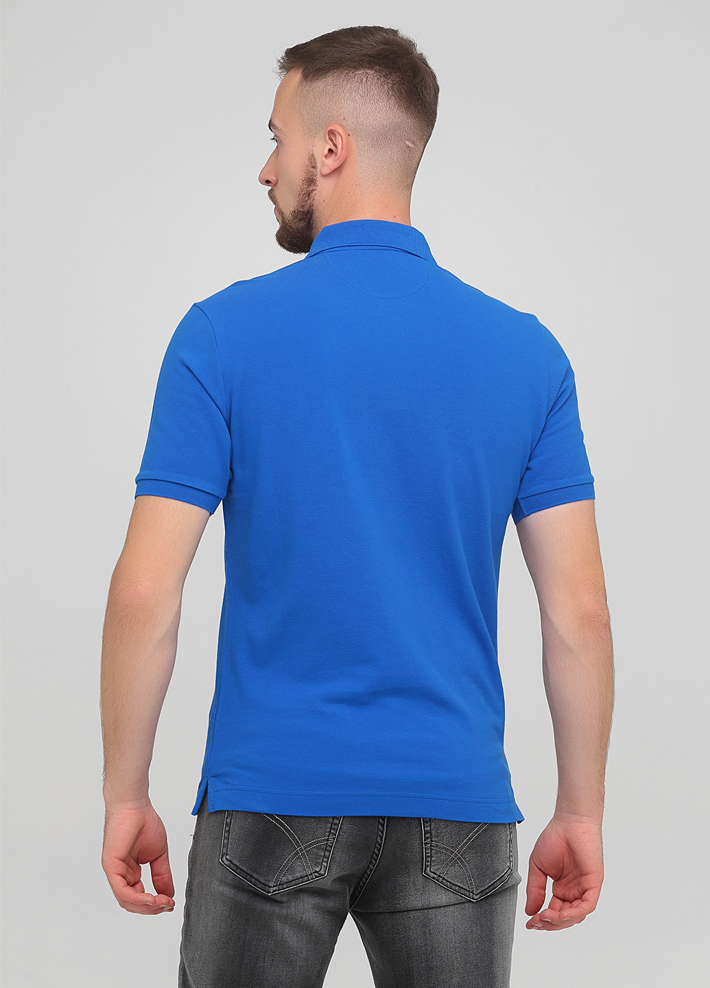 Синяя футболка-поло для мужчин La Martina однотонная