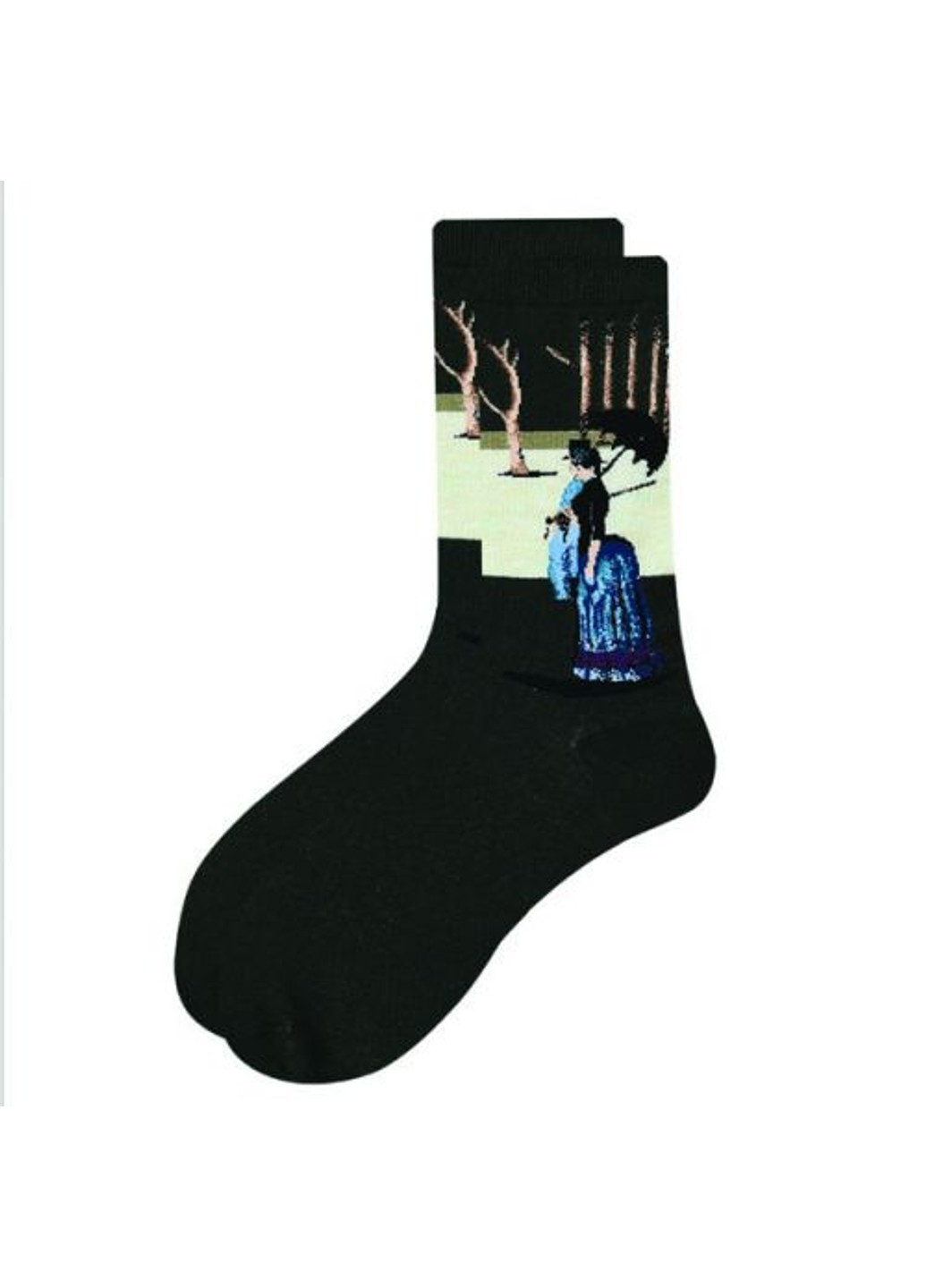 Чёрные носки mavkasocks яркие и стильные пара в лесу 1 пара MAVKA рисунки (254520145)