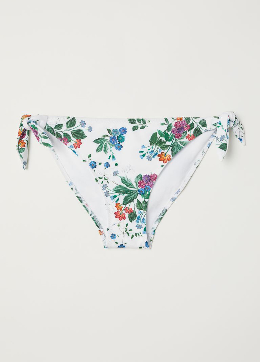 Белые купальные трусики-плавки с цветочным принтом H&M
