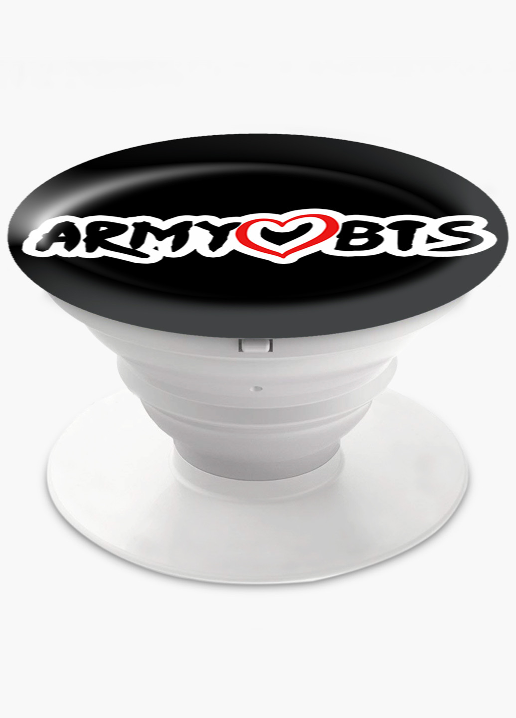 Попсокет (Popsockets) тримач для смартфону БТС (BTS) (8754-1100) Чорний MobiPrint (216748391)