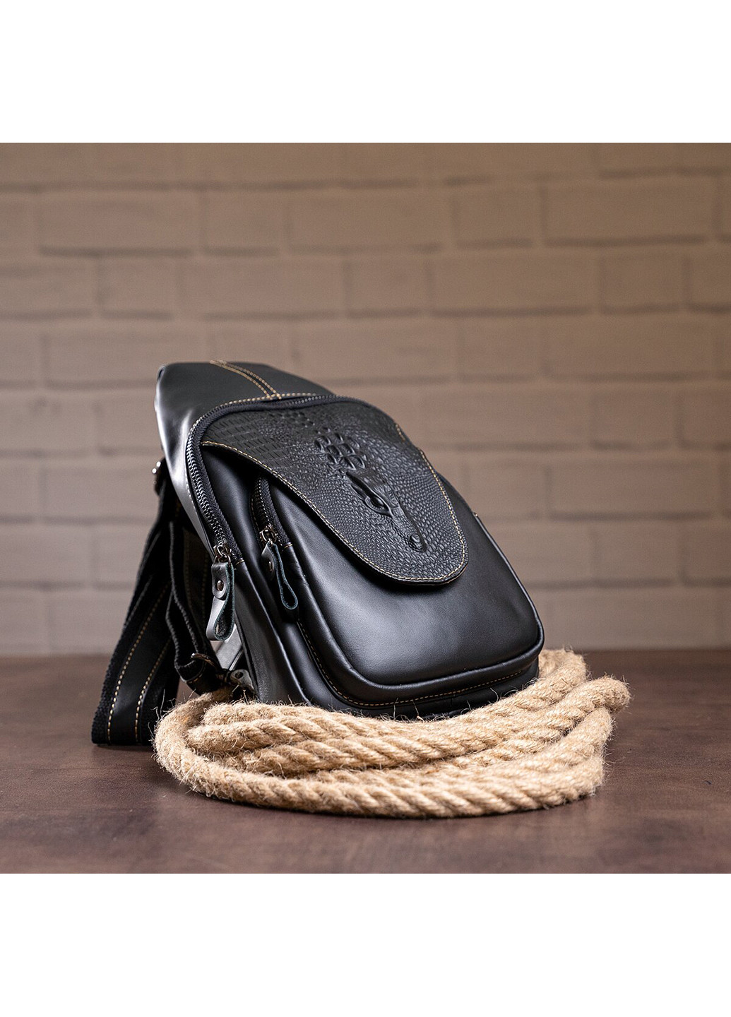 Мужская кожаная сумка 16х29,5х6 см Vintage (252130083)