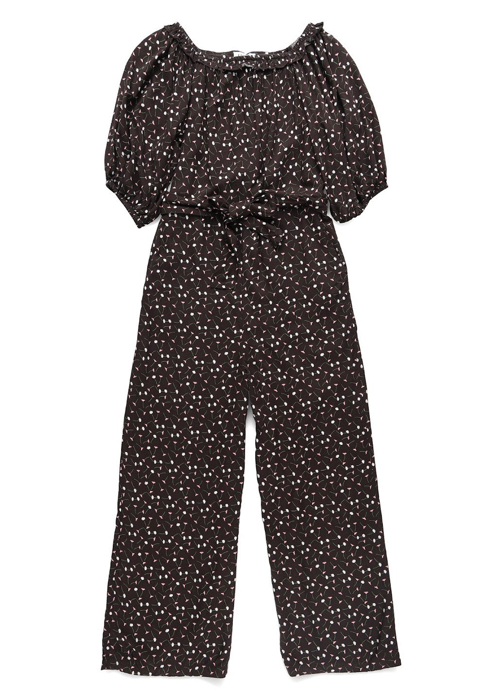 Комбінезон Edited комбінезон-брюки квітковий чорний кежуал віскоза