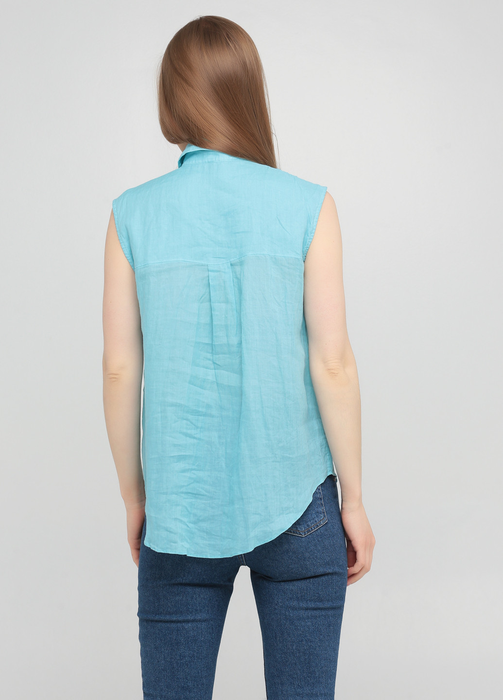 Светло-бирюзовая блуза Massimo Dutti