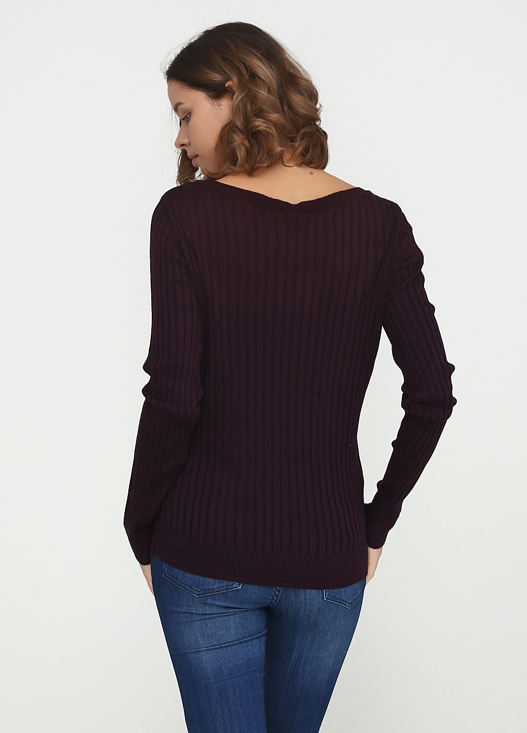 Темно-бордовий демісезонний пуловер пуловер Basic